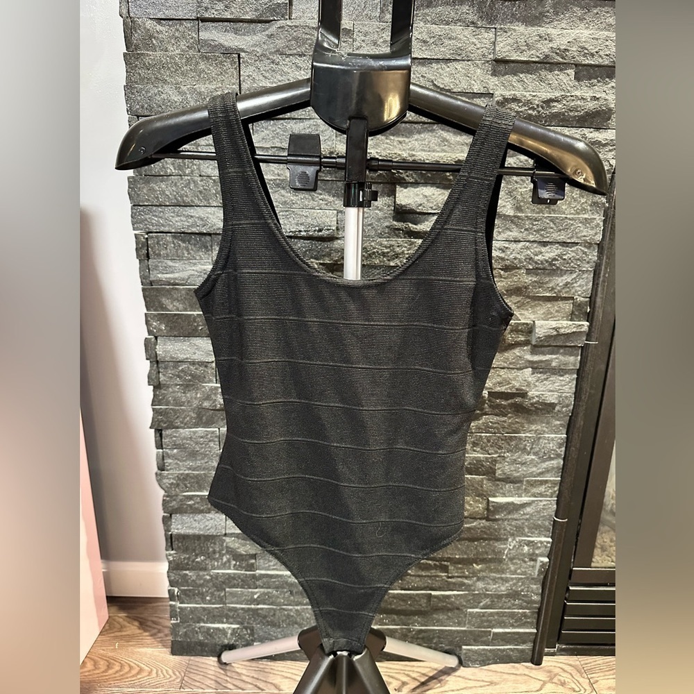 Missguided Black Textured Bodysuit